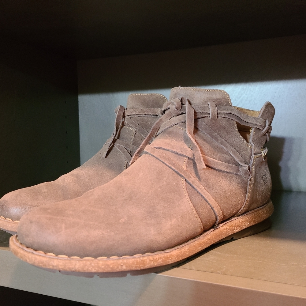 Suede Born Booties